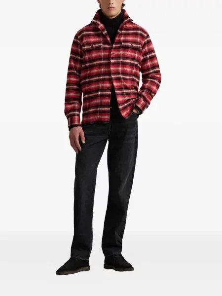 Șosete Polo Ralph Lauren cu broderie în carouri de flanelă verde