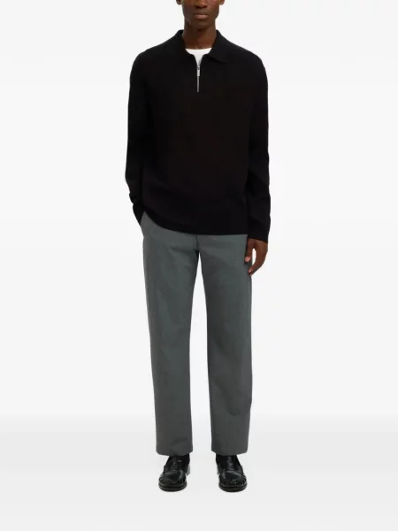 Tricou polo Selected tricotate negru
