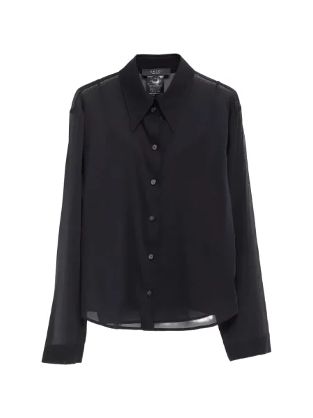 Gulerat cămașă Gucci de mătase negru