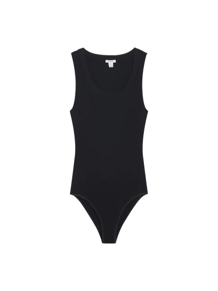 Dzianinowy body Alaïa bez rękawów czarny