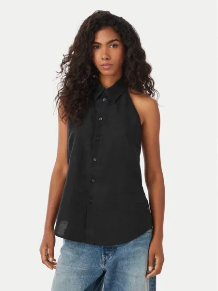 G-Star Raw Τοπ Fluid μαύρο
