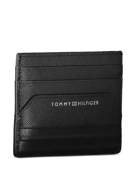 Pénztárca Tommy Hilfiger autogrammal fekete