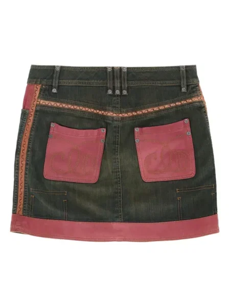 Džínová sukně Christian Dior Pre-owned šedé
