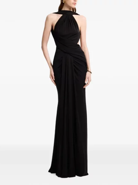 Rochie maxi Elie Saab drapată negru