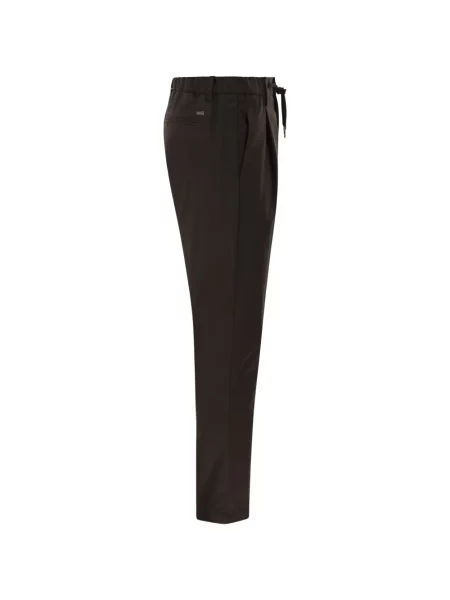 Pantaloni Herno conici cu cordon maro