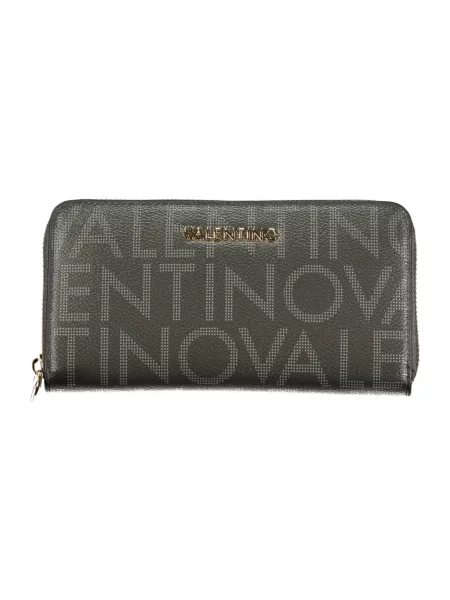 Lniany portfel Valentino Bags czarny