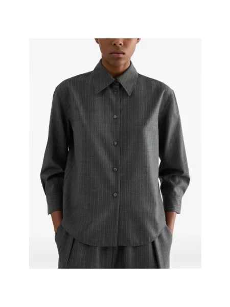 Koszula Jil Sander wełniana szara