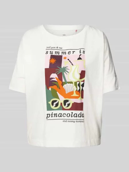 T-shirt z okrągłym dekoltem model ‘Dacina’ Lieblingsstück