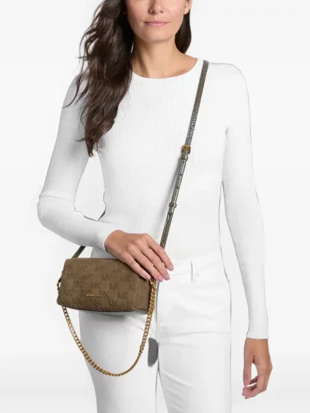 Body Michael Kors din piele de căprioară verde