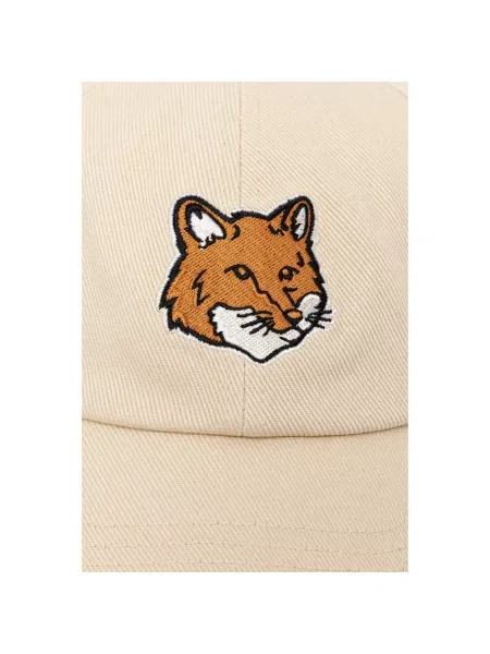 Czapka z daszkiem Maison Kitsune beżowa