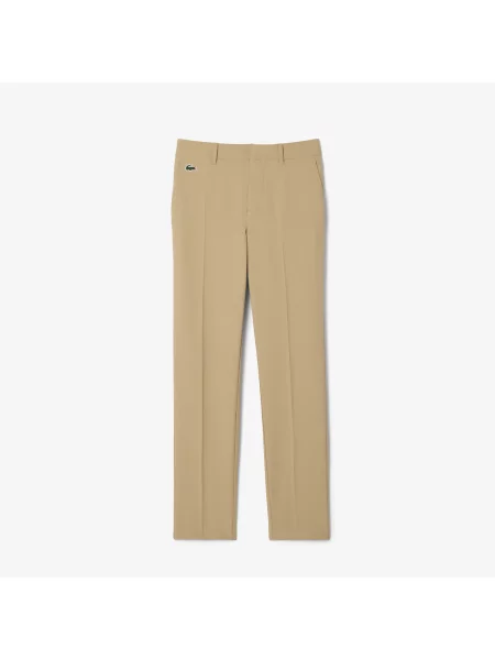 Lacoste Spodnie Golfowe Slim Fit Ultra Dry beżowy