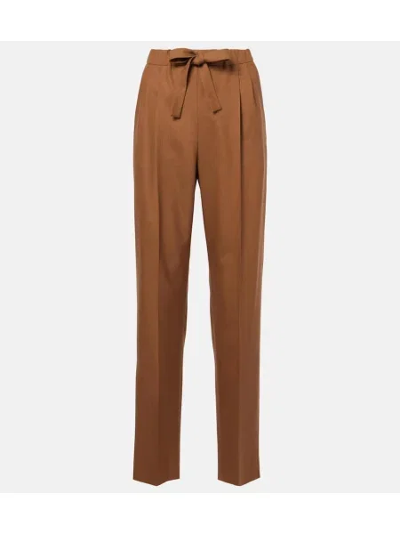 Pantaloni Max Mara de lână maro