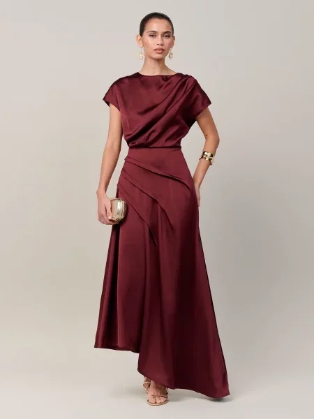 Sável Rochie CHARLIE burgundy roșu