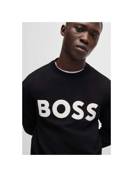 BOSS ORANGE Hanorac WeBasicCrew | Relaxed fit negru