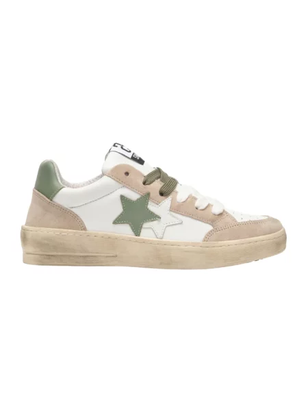 Sneakersy 2star skórzane beżowe