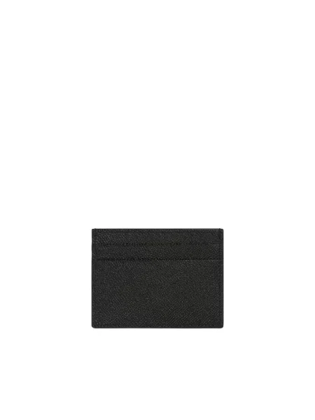 Portfel Dolce And Gabbana zamszowy z logo klasyczny czarny