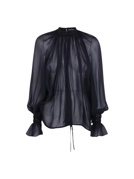 Bluzka Ann Demeulemeester szyfonowa czarna