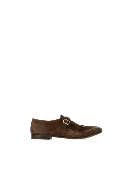 Loafersy Churchs zamszowe brązowe