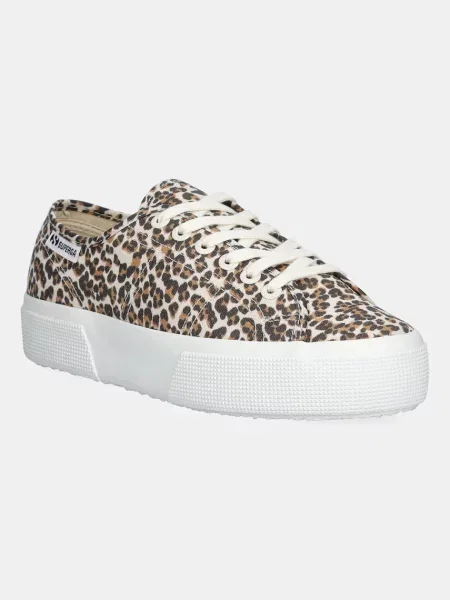Tenisky Superga PLATFORM LEOPARD PRINT LE hnědá