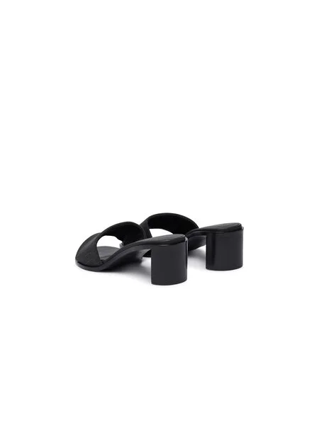 Calvin Klein Papucs Block Heel Sandal Aop fekete