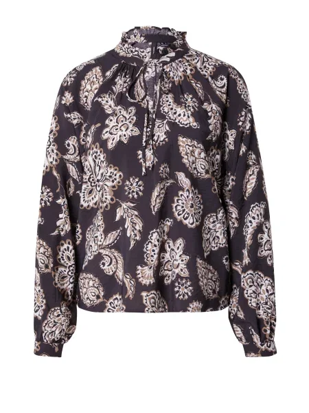 VERO MODA Bluză VMJOSIE JOAN gri taupe / gri metalic / negru alb