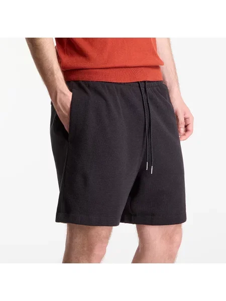 Къси панталони Calvin Klein Jeans Hd Cotton Waffle Short Black L черно