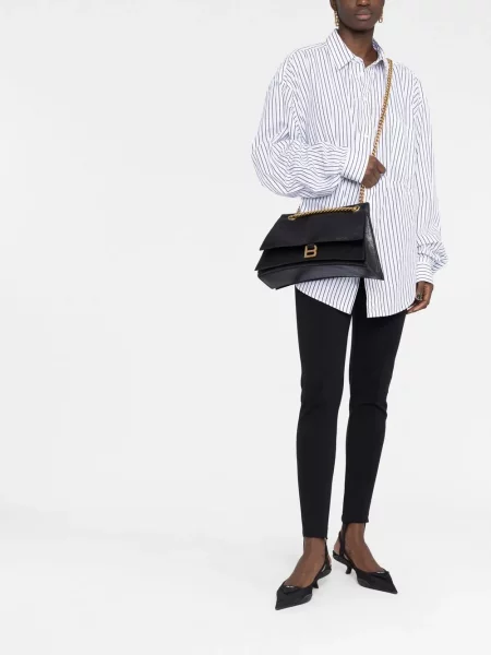 Colier Balenciaga cu bretele negru