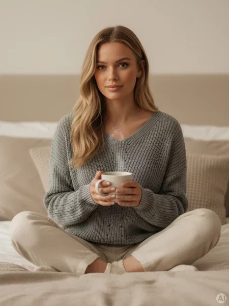 Sweter MONAVIA jasnoszary Dstreet
