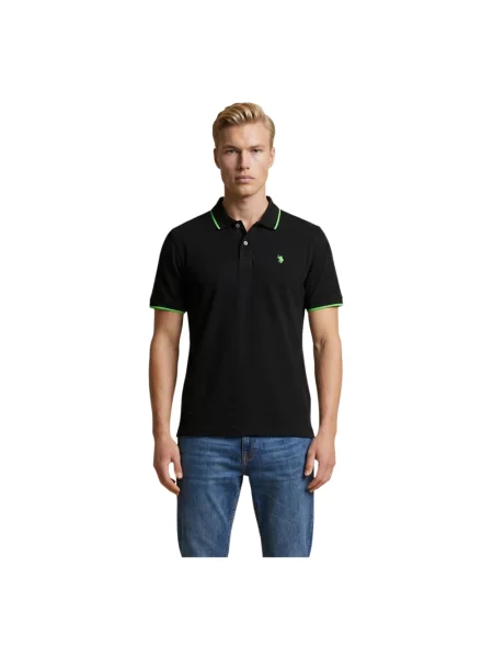 Koszulka polo U.s Polo Assn. z krótkim rękawem czarna