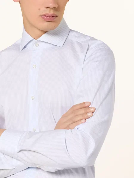 Boss Košile Hank Slim Fit tmavě modrá bílá