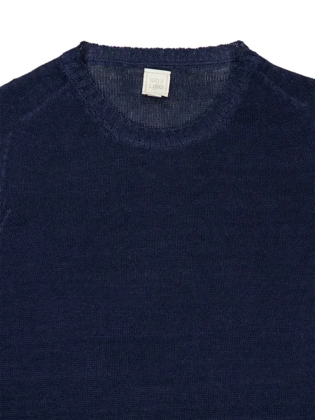 Tricou 120% Lino lung albastru