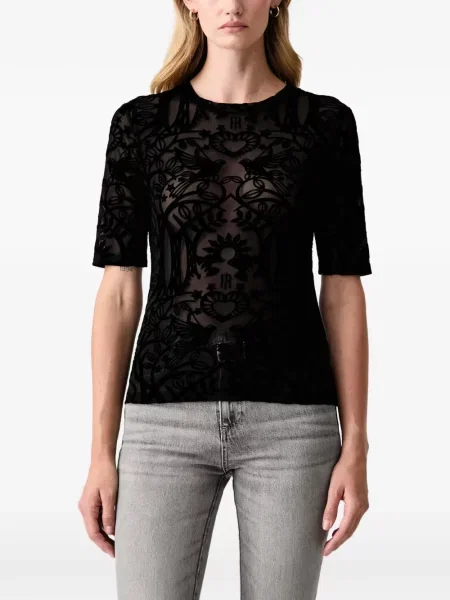 Tricou Fracomina de catifea negru