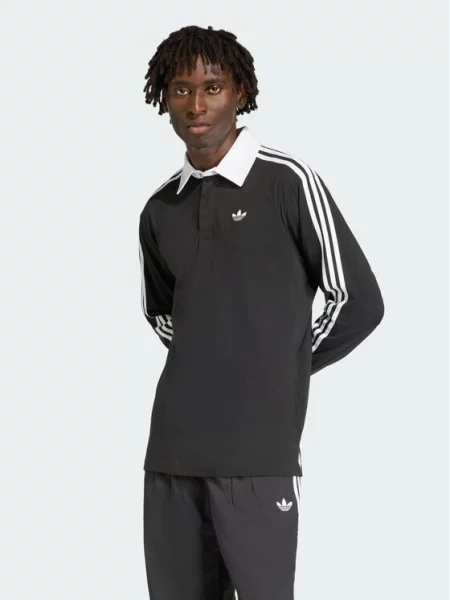 Adidas Tricou polo Negru alb