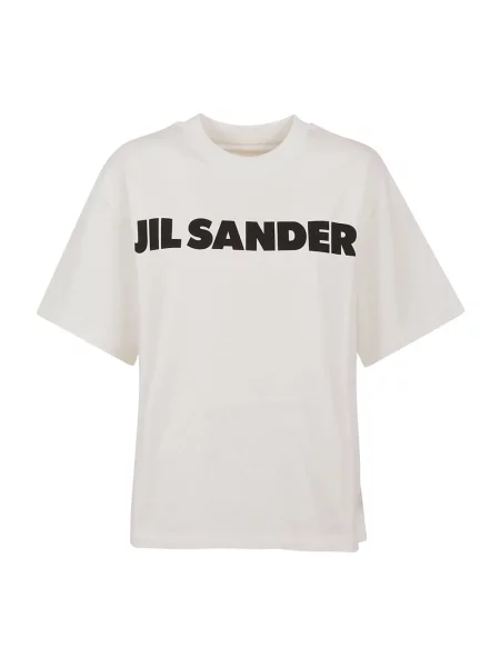 Koszulka Jil Sander z logo biała