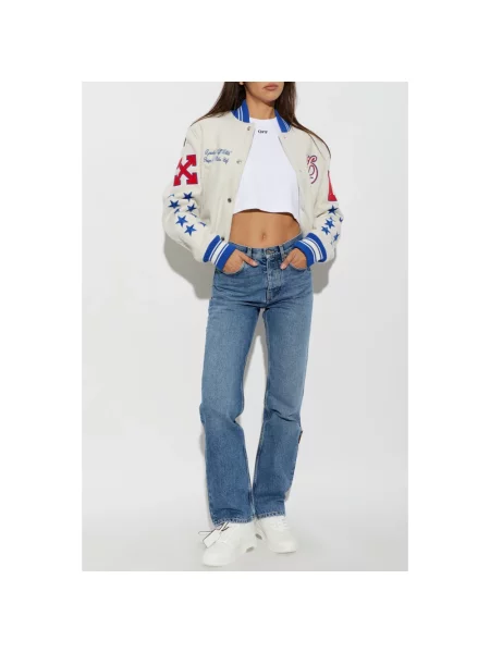 Dzianinowa koszulka Off-white biała