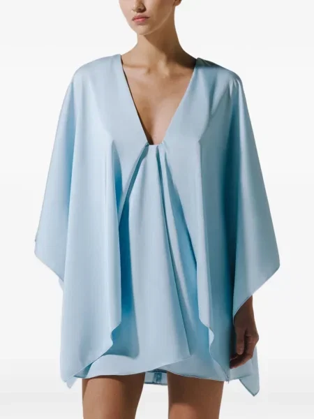 Rochie mini Baobab cu decolteu în V albastru