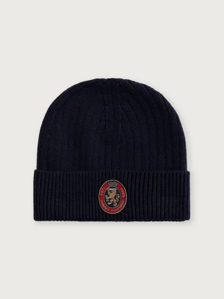 Set čiapka a šál Tommy Hilfiger Th Crest Giftpack Tmavomodrá modrá
