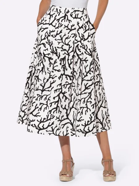 Heine Fustă negru alb