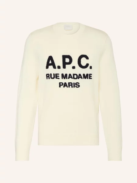 A.P.C. Sweter Maurice weiss czarny