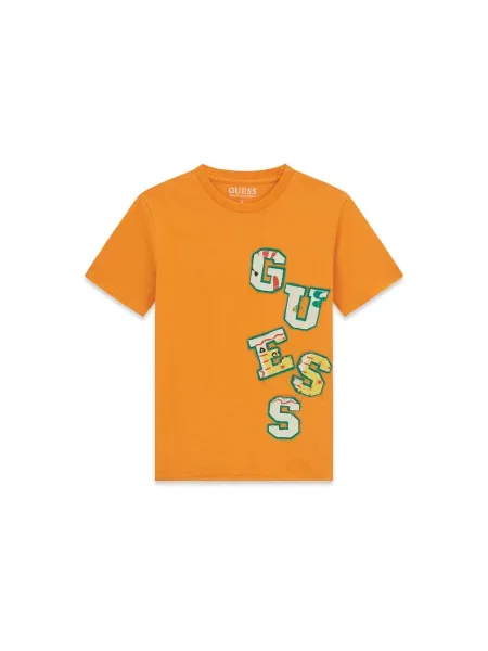 Guess Majica Relaxed Fit oranžna
