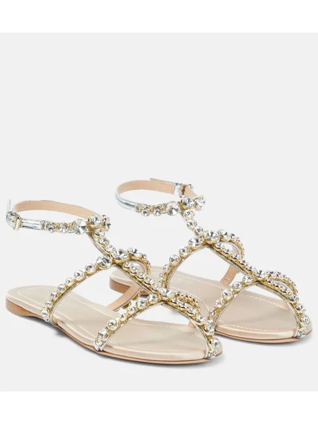 Sandale Giambattista Valli din piele argintiu