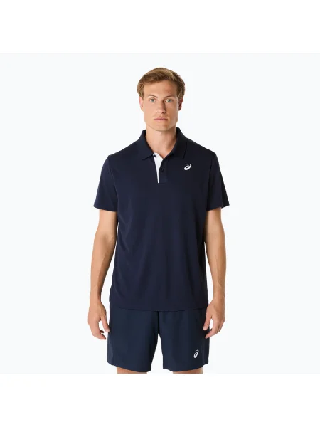 Férfi ASICS Court póló póló éjfél. Méret: M