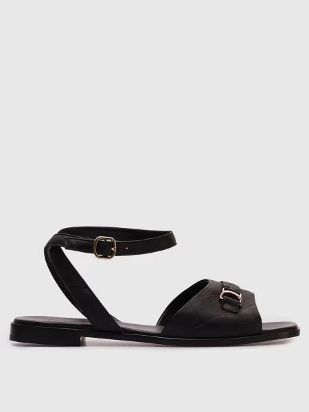 Шкіряні босоніжки Doucal's чорні