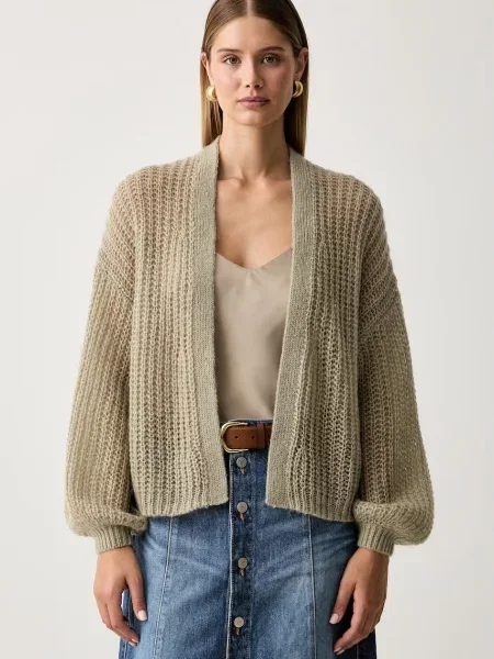 BOSS Orange cardigan cu lână verde