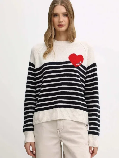 FROM FUTURE pulover de lână light bej