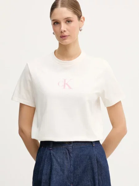 Calvin Klein Jeans tričko béžové