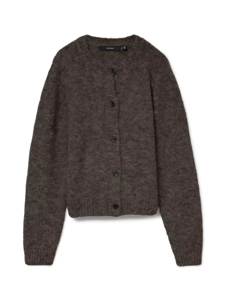 VERO MODA Geacă tricotată Novah amestecat maro