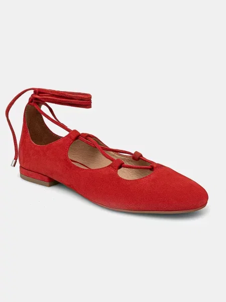 Answear.LAB velúr balerina piros