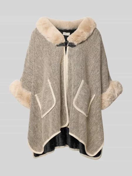 Kurtka o kroju relaxed fit z obszyciem ze sztucznego futra Apricot