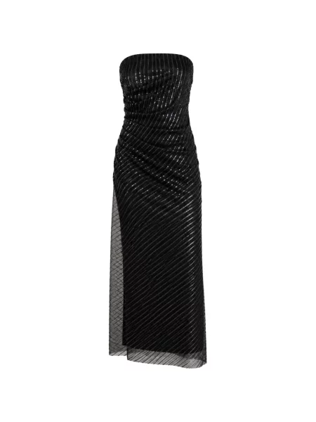 Rochie maxi Kaos cu paiete fără bretele negru
